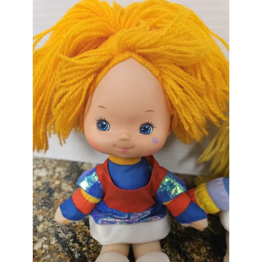 Vintage 1983 Rainbow Brite Dolls Lot of 2 - Original Mattel Hallmark- Bendy
